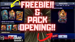 USING ALL MY SUPERCOINS!! & BIO FREEBIE!! | WWE SuperCard S7 #1