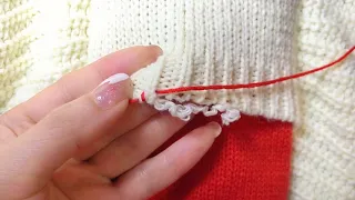 How to Repair the Damaged Edge of Sweater Cuff