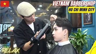ASMR -💈Vietnam Barber Shop - $4,3 - Haircut & styling SIDE PART for men in Ho Chi Minh City - RELAX