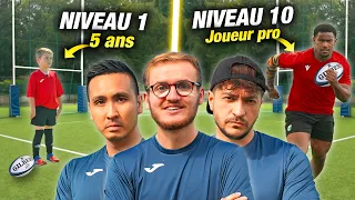 Affronter des joueurs de rugby du niveau 1 à 10 : qui les battra tous ?