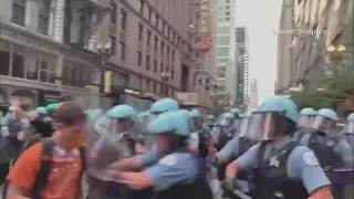 24 arrests after Chicago police, protesters clash Saturday night in the Loop