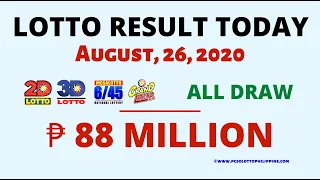 Lotto Results August 26 2020 | 9 PM Results Summary
