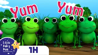 5 Little Speckled Frogs | Nursery Rhymes & Kids Songs - ABCs and 123s | Learn with Little Baby Bum