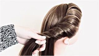 Простая и Красивая 2 минутная прическа. Прически 2021. 2minute Quick & easy juda hairstyle for girls