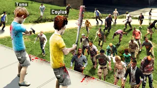 MASSIVE ZOMBIE HORDE Chases KIDS in GTA 5 RP!