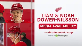 Noah & Liam Dower-Nilsson at 2023 Detroit Red Wings Development Camp