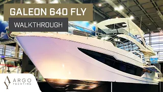 POV Yacht Tour of the astounding Galeon 640 Fly at Dusseldorf Boat Show 2024 | 4K & 60FPS