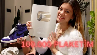 100.000 PLAKETİM GELDİİ! 🥳 Almanya'dan Aldıklarım, Gelen Kargolar Vee  Sizinle Hediyeleşme