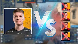 When S1mple Clutches 1 VS 4 Against Other CS:GO Pro's!