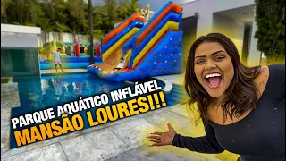 PARQUE AQUÁTICO INFLÁVEL NA MANSÃO LOURES!!!