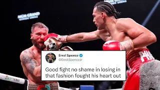 BOXERS REACT TO DAVID BENAVIDEZ BEATS CALEB PLANT | DAVID BENAVIDEZ VS. CALEB PLANT REACTION