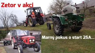 Zetor 25A - marný pokus o start, aneb když se nezadaří | Zetor 6011 v akci