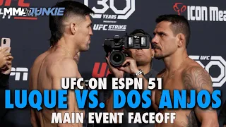 Vicente Luque vs. Rafael Dos Anjos Main Event Faceoff Highlight | UFC on ESPN 51 Staredown