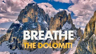 Breathe | The Dolomiti mountains in Italy | 6K drone video and relaxing music