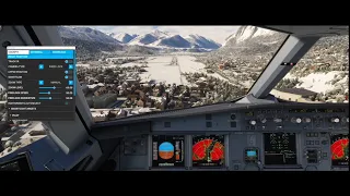 MSFS Fenix A320 Takeoff and Landing LOWI Innsbruck LOC R RWY 26