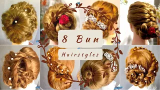 8 Bun Hairstyles | 5 Minute | Party Hairstyles | Easy Hairstyles | Hairdo | Updo | Style with Sam