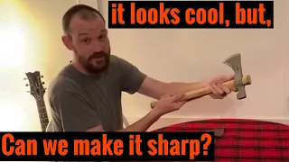 How to sharpen a Tomahawk, CRKT Woods Chogan Series part Two.