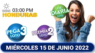 Sorteo 03 PM Loto Honduras, La Diaria, Pega 3, Premia 2, MIÉRCOLES 15 DE JUNIO  2022 |✅🥇🔥💰