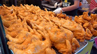 하루기본 300마리! 이영자도 반한 가마솥 산더미 마늘통닭 Garlic Fried Chicken - Korean Street Food