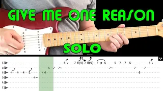 GIVE ME ONE REASON - Guitar lesson - Guitar solo (with tabs) - Tracy Chapman - fast & slow version