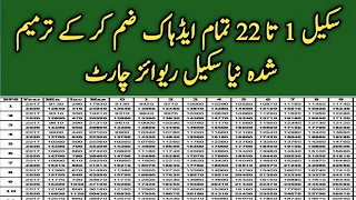 Scale revise chart from scale 1 to 22 after merger of adhoc I adhoc merge in basic pay I employees