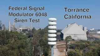 Federal Signal Modulator 6048 Siren Test, Torrance California, Chimes and fire signal.