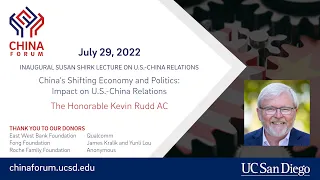 China’s Shifting Economy and Politics: Impact on U.S.-China Relations