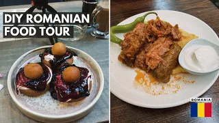 INSANE ROMANIAN FOOD TOUR!! || Is Romanian Food Good? || DIY Food Tour in Bucharest!