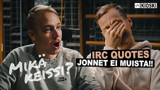 Jonnet ei muista – IRC Quotes