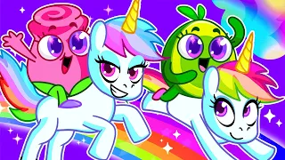 Rainbow Unicorn Song 🌈🦄 Magic Animals 🐰✨ Kids Songs & Nursery Rhymes by VocaVoca Friends 🥑