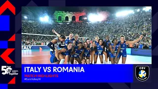 Italy vs. Romania | Match highlights | CEV EuroVolley 2023 Women