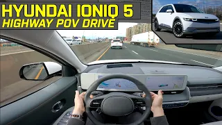 SAFETY & DRIVING ASSIST TEST! 2022 Hyundai Ioniq 5 Ultimate - Highway POV Test Drive