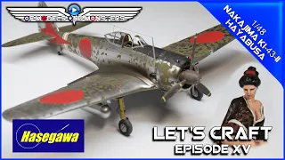 Let's Craft Episode 15  Hasegawa 1/48 Nakajima Ki-43-II Hayabusa w/Kimono Pinup Girl