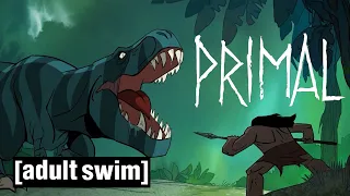 Primal | T-Rex Battle | Adult Swim UK 🇬🇧