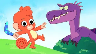 Boomerang | Club Baboo funny dinosaur videos | Angry Spinosaurus, cute Stegosaurus and strong T-rex