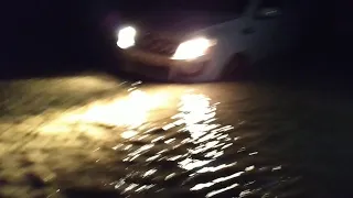 Car struck in water before ITBP checkpost August 2019