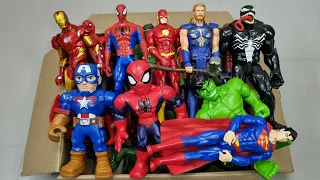 IRONMAN VS SPIDERMAN VS CAPTAIN AMERICA VS HULK VS THOR VS SUPERMAN SUPERHERO AVENGERS UNBOXING