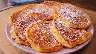 Juicy apple pancakes in 5 minutes! The fastest and easiest breakfast recipe!