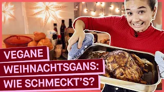 Vegane Weihnachtsgans: Wie schwer ist die Zubereitung? Und überzeugt sie Bratenprofis?