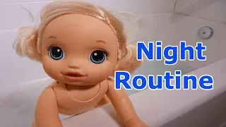 BABY ALIVE Layla's Night Routine, Play Time, Dinner, Bath time & Jammies!