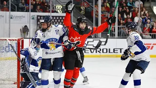 Highlights from Canada vs. Finland in 2024 IIHF Women's World Championship pre-tournament action