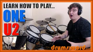 ★ One (U2) ★ Drum Lesson PREVIEW | How To Play Song (Larry Mullen Jr.)