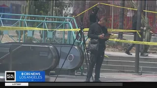 Knife-wielding suspect shot by officer near East Hollywood Metro Red Line: LAPD