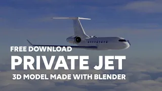 DOWNLOAD | PRIVATE JET 3D MODEL (MADE USING BLENDER)