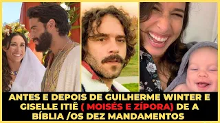 BEFORE AND AFTER GUILHERME WINTER AND GISELLE ITIÊ (MOISÉS AND ZIPPORA) IN THE TEN COMMANDMENTS 2015