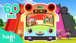 Sing Along and Learn Colors with Bus | Car Series | Compilation for Kids | Pinkfong & Hogi