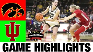 #4 Iowa vs #14 Indiana Highlights | NCAA Women's Basketball | 2024 College Basketball