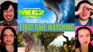 REACTING to *Meg 2: The Trench* THERE ARE DINOSAURS?!! (First Time Watching) Monster Movies