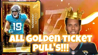 All golden ticket pulls Madden 22