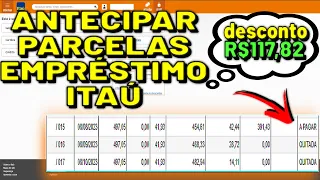 COMO ANTECIPAR APENAS 1 PARCELA EMPRÉSTIMO ITAÚ